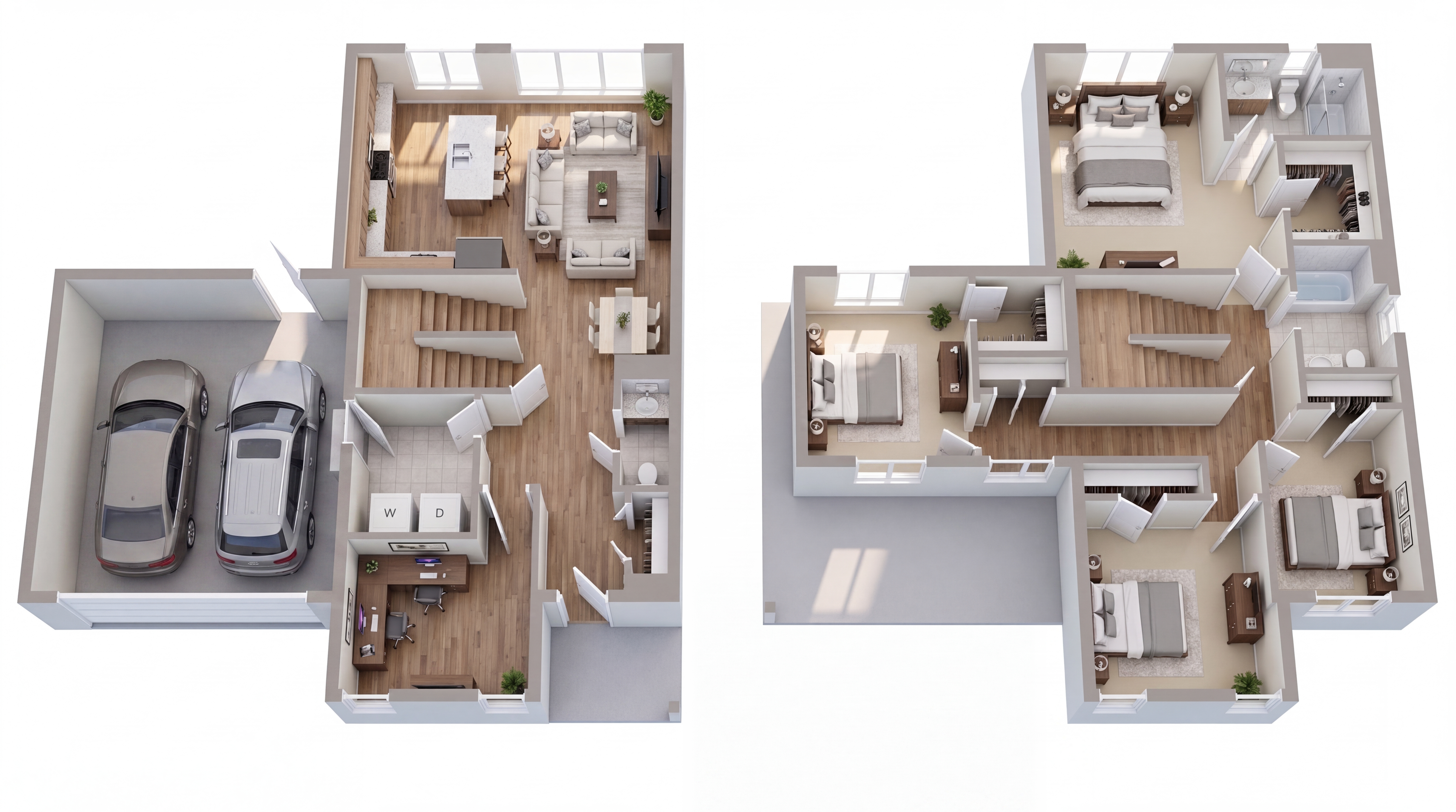 The Warbler 3D Dollhouse Cutaway